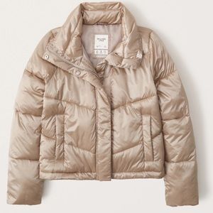 Abercrombie & Fitch Satin Mini Puffer